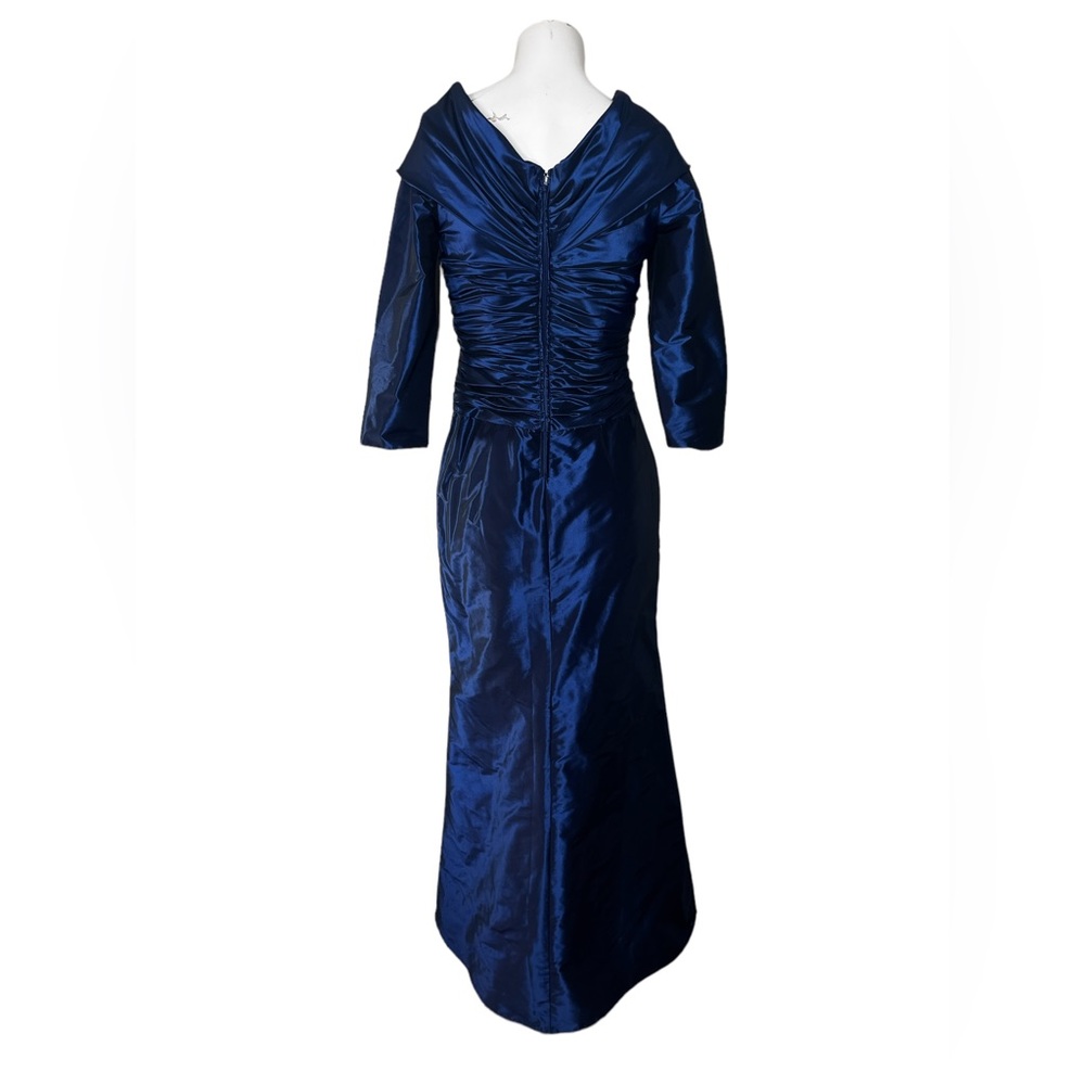 Rickie Freeman TERI JON Royal Blue Off Shoulder Gown 2 - Picture 11 of 14